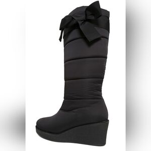 Kate Spade Cagney Satin Bow Platform Puffer Boots